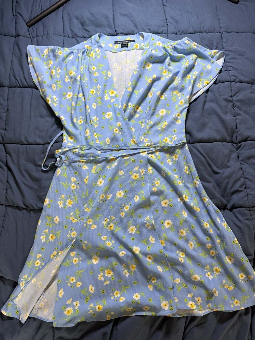French Connection Light Blue Floral Mini Dress